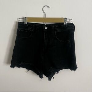 Abercrombie & Fitch Black High-Waist Denim Shorts